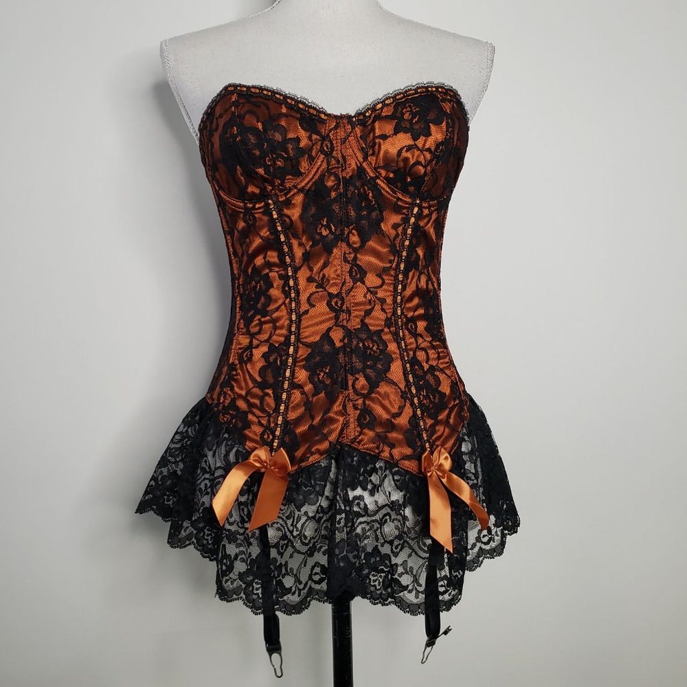 Frederick's of Hollywood Laced Bustier Corset Top 36